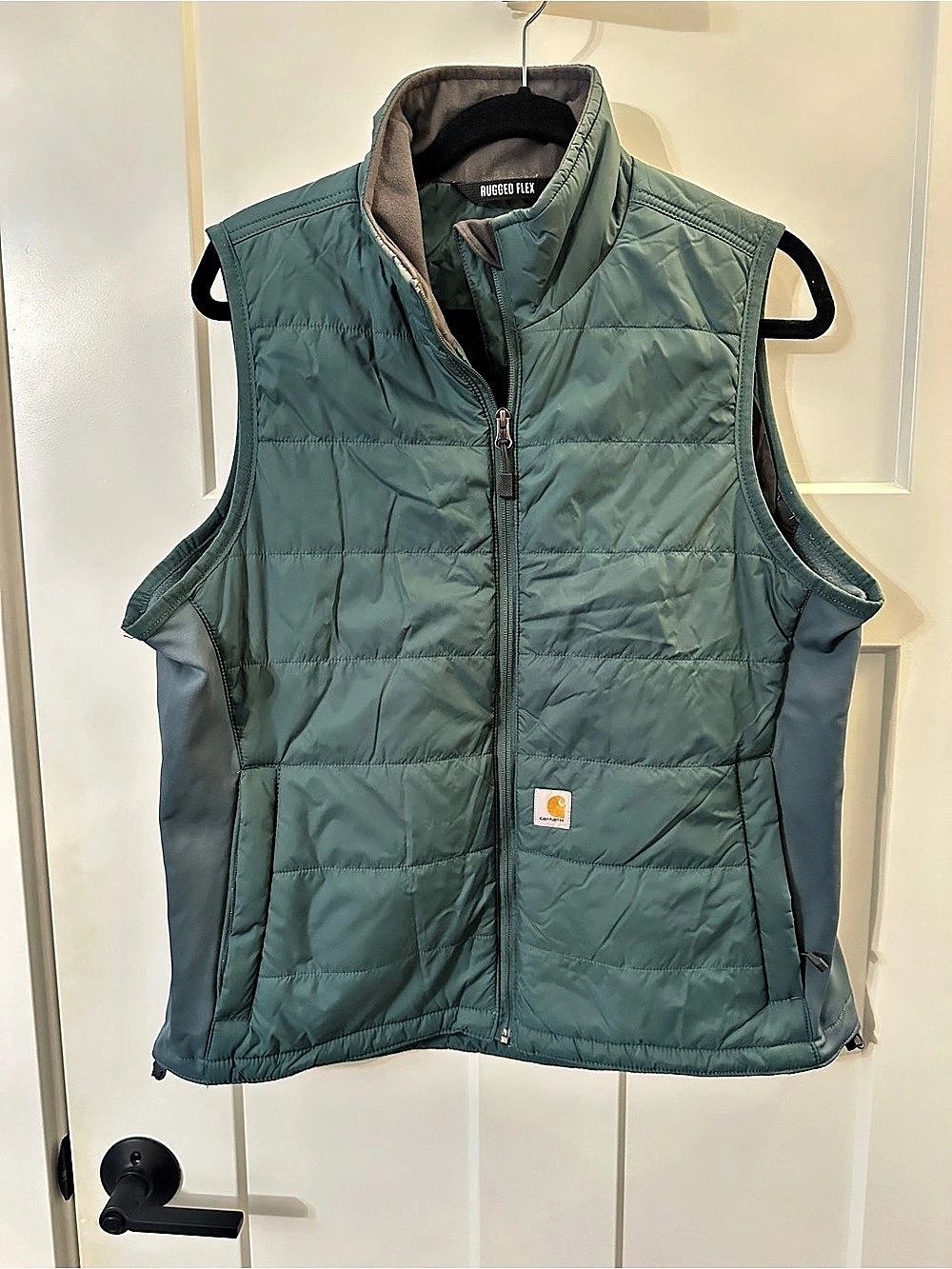 Carhartt Rugged Flex Quilted Vest in Green & Gray Size Large